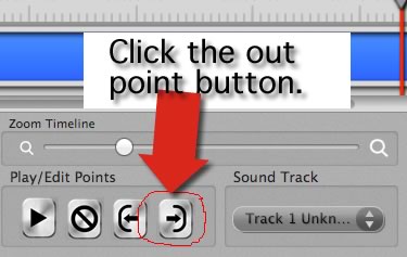 Click the outpoint button.