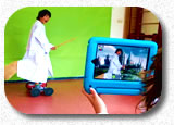 Kids use greeenscreen to recreate harry potter special effects using veescope live on an ipad and greenscreen.